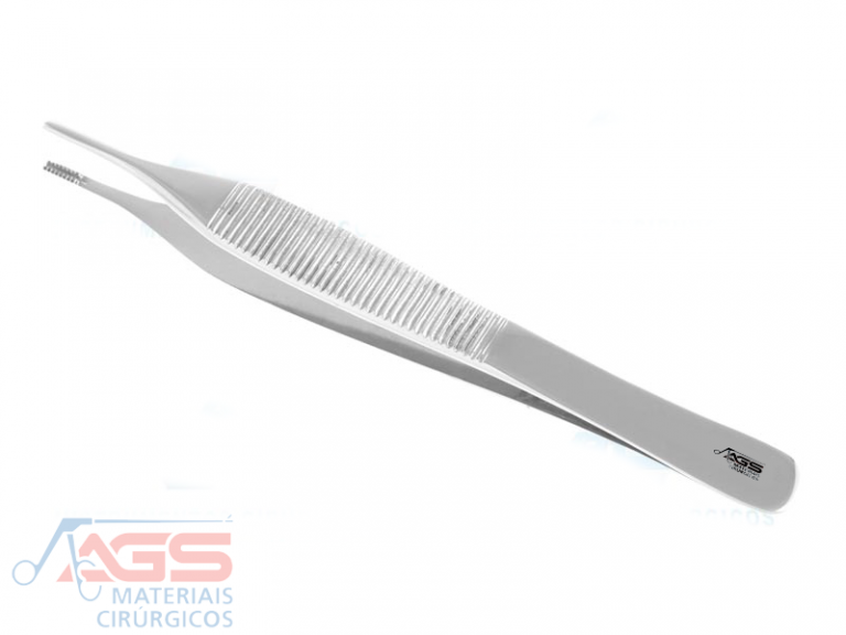 Pinça Adson Brown 9x9 Dentes 120mm - AGS - Materiais Cirúrgicos