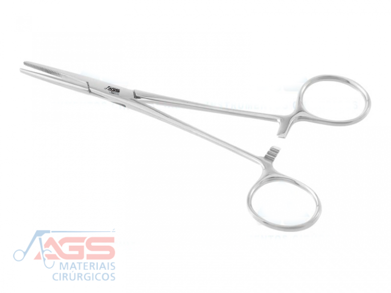 Pinça Kelly Reta 180mm - AGS - Materiais Cirúrgicos
