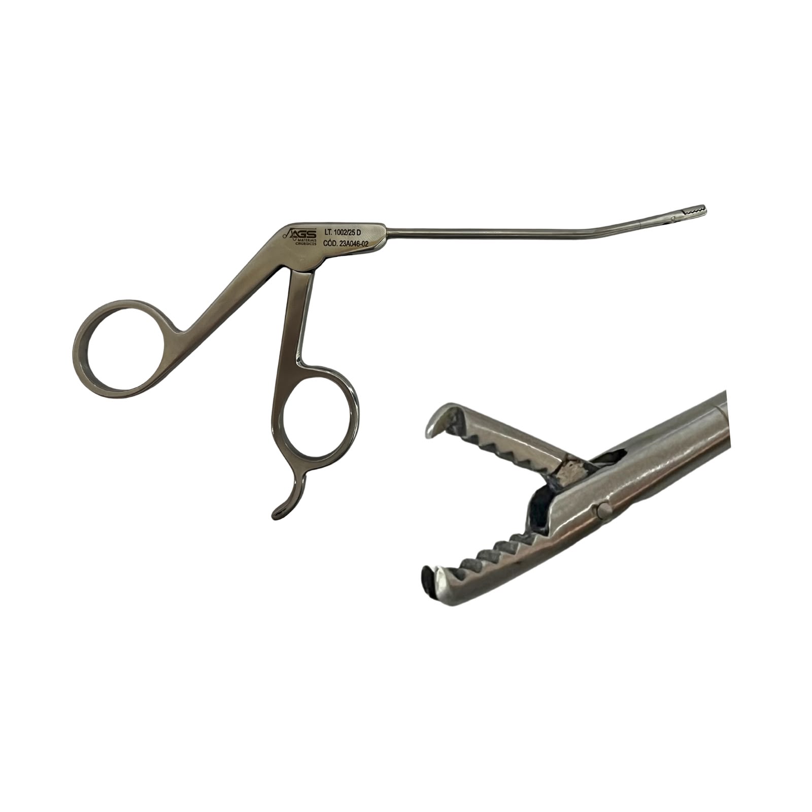 PINÇA GRASPER CURVA P/ CIMA C/ DENTE