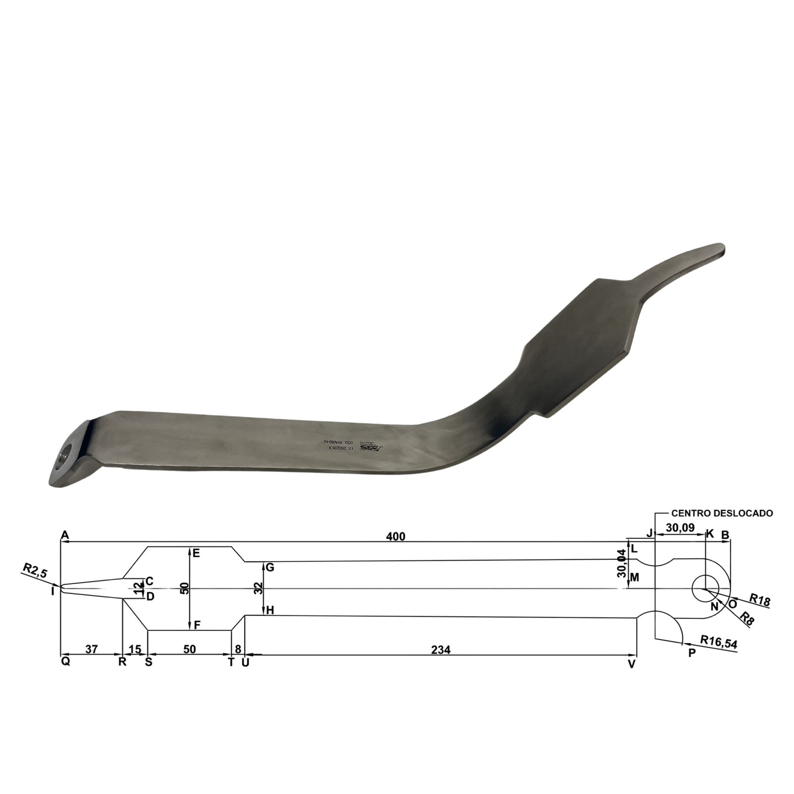 AFASTADOR HOHMANN 400MM X 50MM X 50MM - Imagem 2
