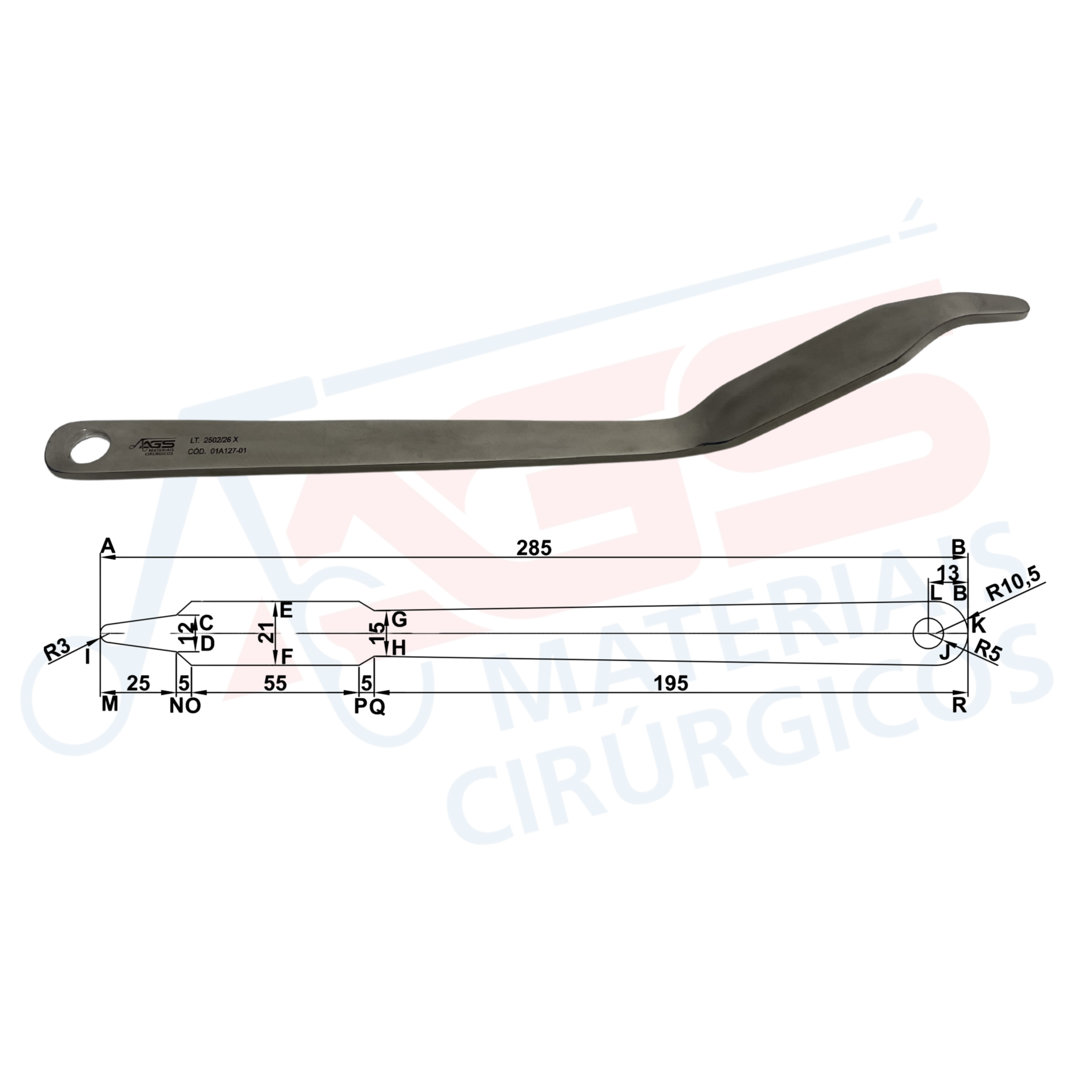AFASTADOR HOHMANN 285 X 8 X 20 X 55MM - Imagem 2